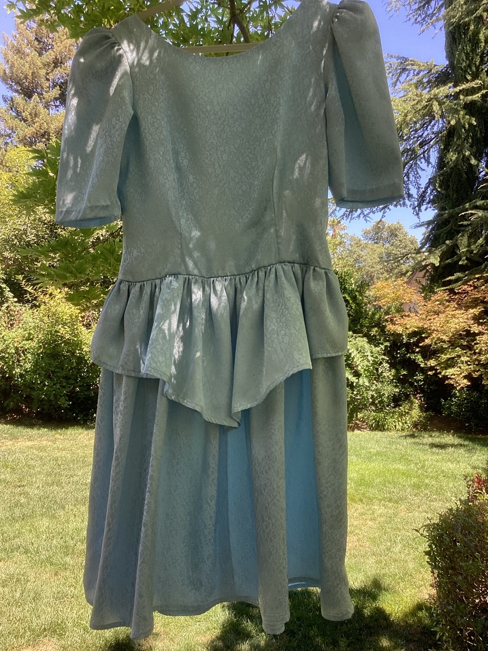 Vintage 80s light blue dress